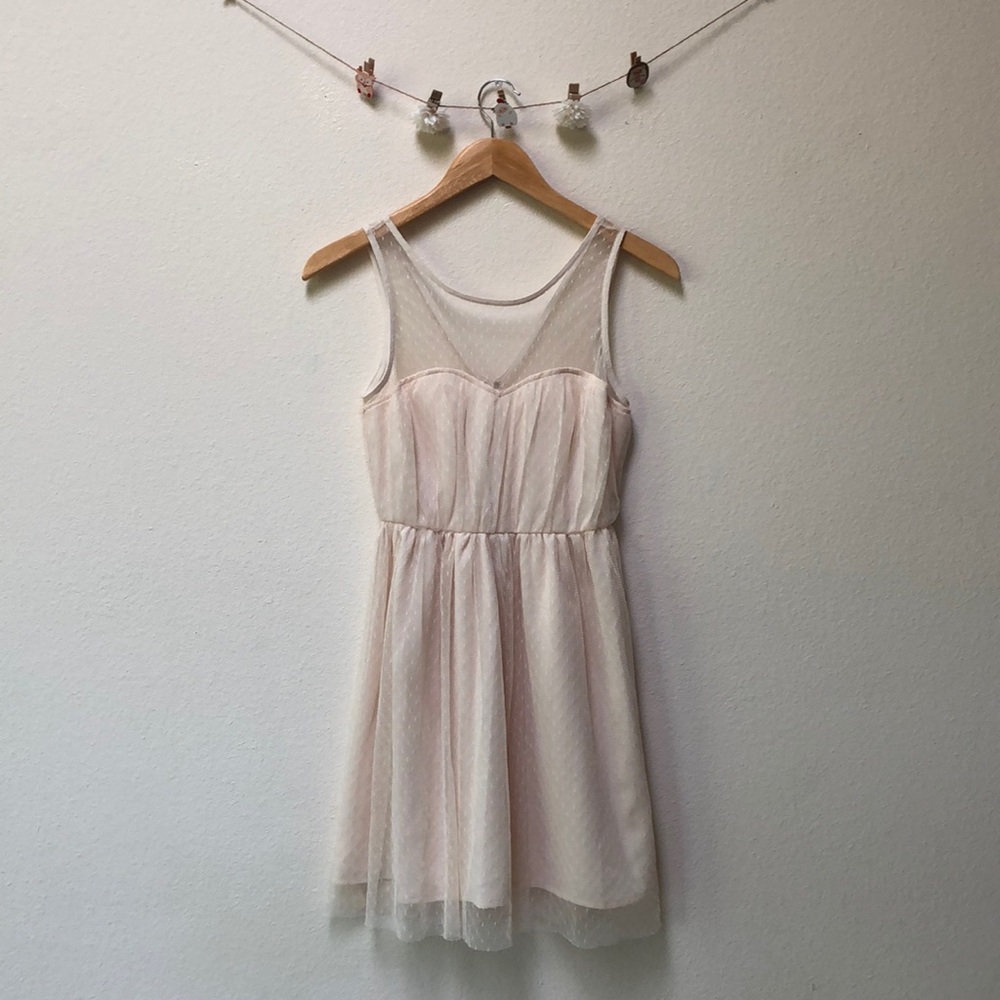 Pins & Needles Lace Sweetheart Dress Cream White